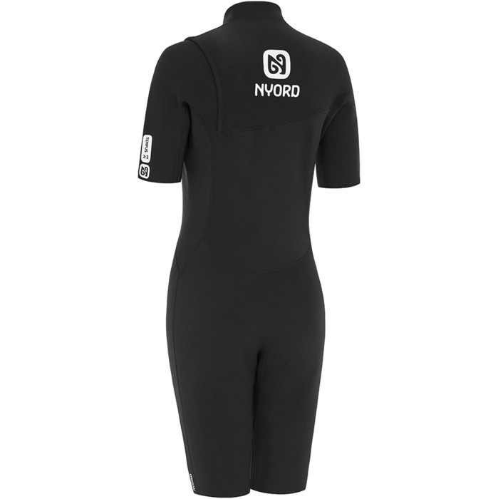 2025 Nyord Womens Tempus 2/2mm Chest Zip Shorty Wetsuit N04BA00014 - Black